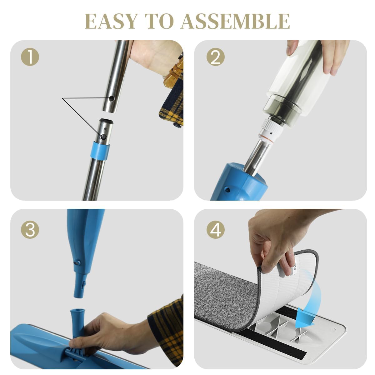 Microfiber 360 Degree Cleaning Healthy Spray Mop with Washable Cleaning Pad and Integrated Water Spray for Floor Cleaning, Spray Mop Cleaner, floor cleaning mop, Cleaning Mop for Home & Office Easy to use,