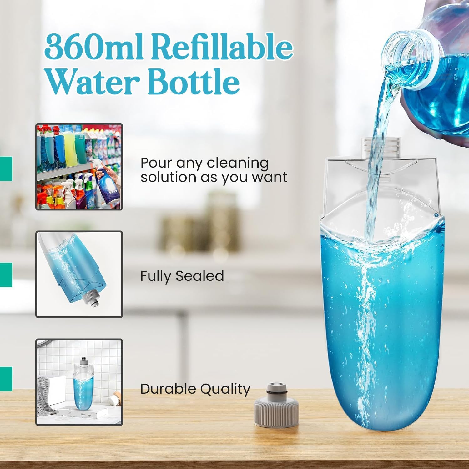 Microfiber 360 Degree Cleaning Healthy Spray Mop with Washable Cleaning Pad and Integrated Water Spray for Floor Cleaning, Spray Mop Cleaner, floor cleaning mop, Cleaning Mop for Home & Office Easy to use,
