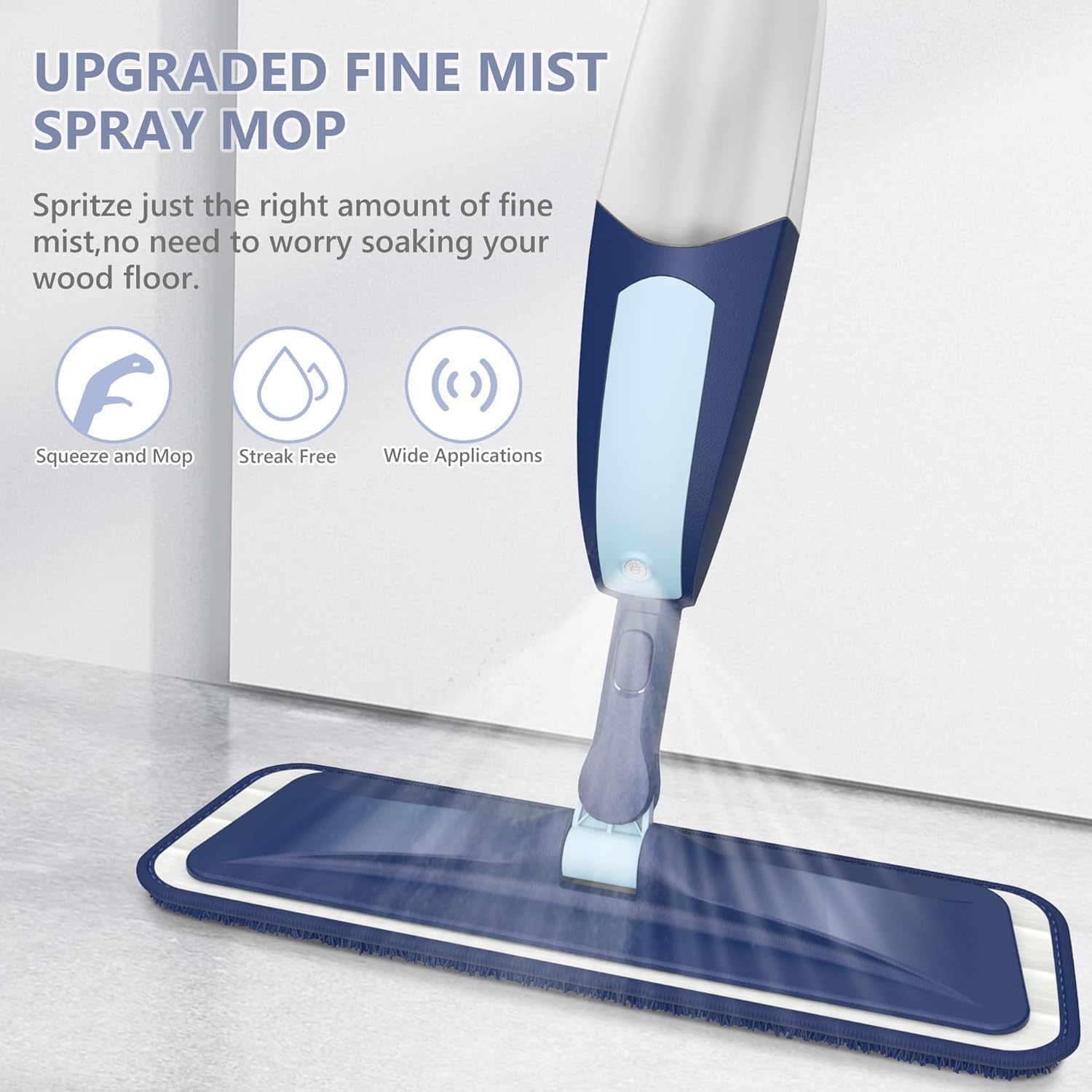 Microfiber 360 Degree Cleaning Healthy Spray Mop with Washable Cleaning Pad and Integrated Water Spray for Floor Cleaning, Spray Mop Cleaner, floor cleaning mop, Cleaning Mop for Home & Office Easy to use,