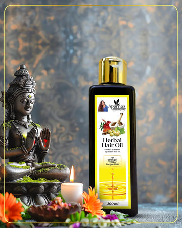 Aparna's Herbal Hair Oil, 100% Natural Ayurvedic Ingredients, Hair Growth and Nourishment