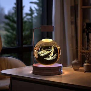 Crystal Ball Cosmic Dinosaur Night Lamp